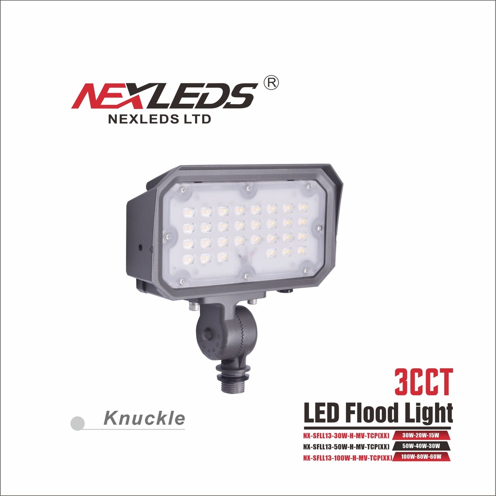 Nexleds 3CCT LED Flood Light - 30W/40W/50W, 3CCT (NXSFLL-35-50W-H-MV-TCP)