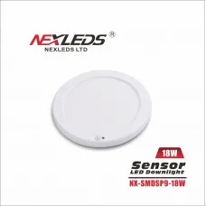 [NX-SMDSP9-18W] Nexleds 9 inch LED Sensor Downlight - 18W - 3CCT Adjustable - PIR Sensor - White Finish