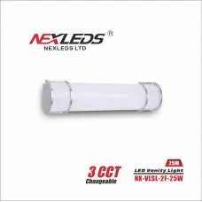[NX-VLSL-2F-25W] Nexleds - LED Vanity Light - 3CCT Switchable - 2000LM - Dimmable - Damp Location Rated