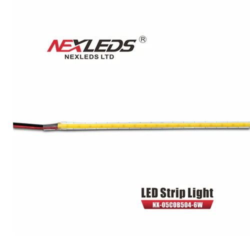 Nexleds NX-05COB504-6W-3K, LED 5MM COB Tape Light IP20, 24VDC, 3000K Warm White, 6W/M, White Color