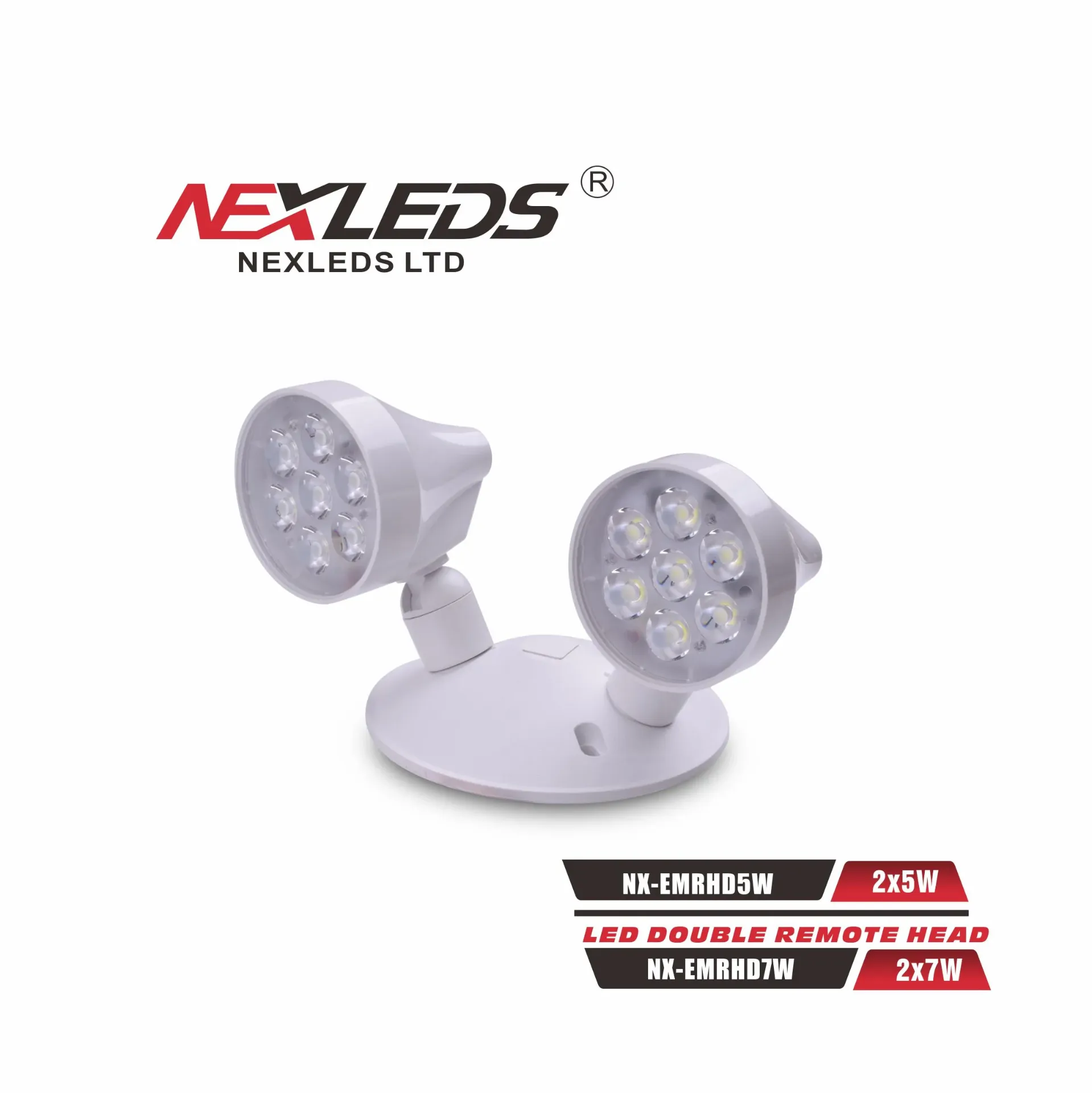 [NX-EMRHD3WWP] Nexleds 5V-24V- Double remote 3W led head Weatherproof IP 66 - 3W (NX-EMRHD3WWP)