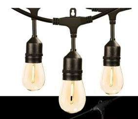 Nexleds Warm White Outdoor String Lights - 1W/bulb, 2700K (NX-S14-15M-WW)