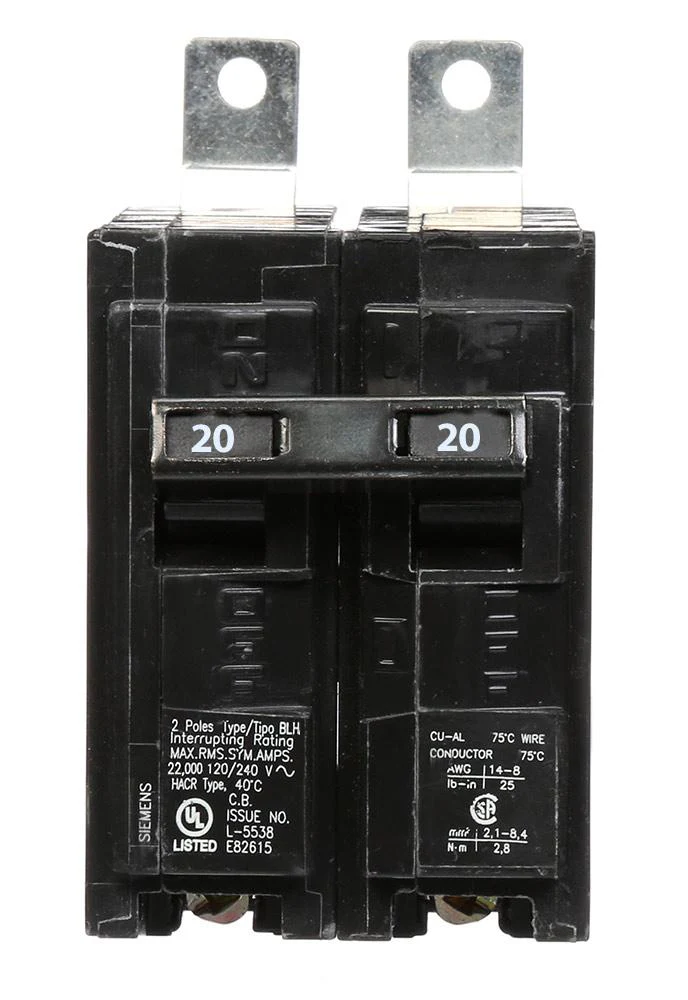 B220H - Siemens - 20 Amp 22kA Circuit Breaker