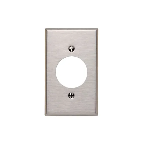 Leviton 1-Gang Locking Wallplate, Standard Size, Non-Magnetic Stainless Steel