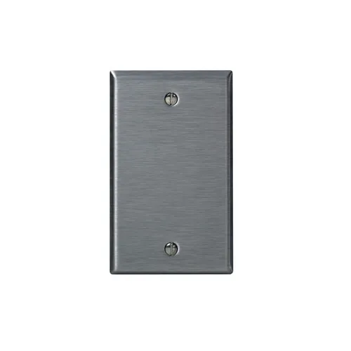Leviton 1-Gang, No Device Blank Wallplate, Standard Size, 84014-40, Stainless Steel