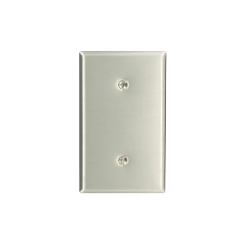 1-Gang Blank Device Wallplate, Standard Size, Non-Magnetic Stainless Steel