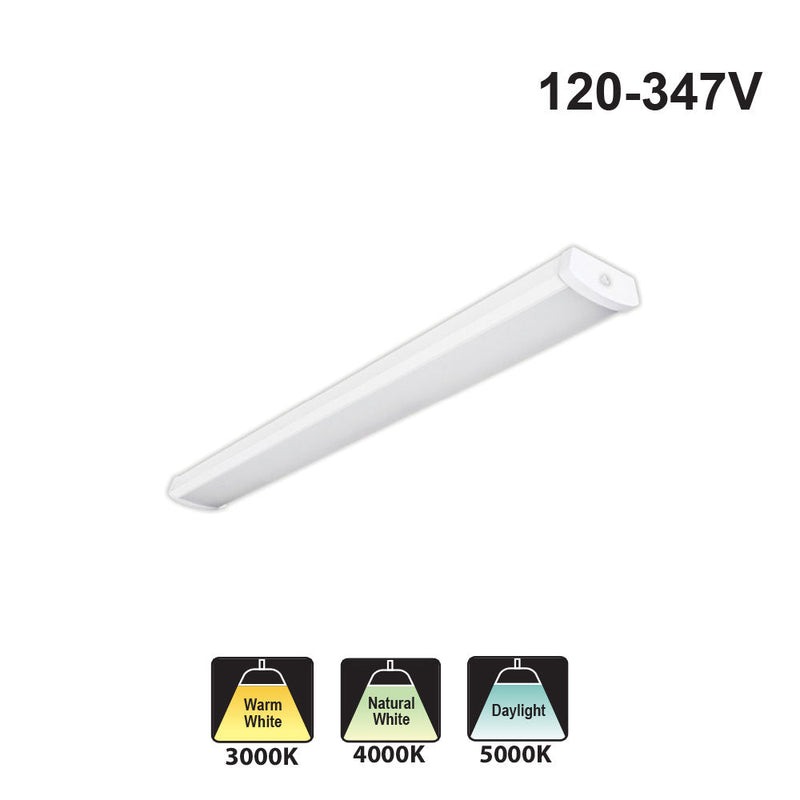 [VO-WR5FT4W48-347-3Way-L] Votatec VO-WR5FT4W48-347-3WAY-L 4' Wrap Fixture 48W 5520 Lumens 3K/4K/5K 120/347V