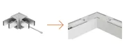 [LI-JL-PPCN-W-004-W] Votatec LI-JL-PPCN-W-004-W White L Connector for Architectural Linear Fixtures