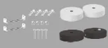 Votatec LI-J-R120-001-W Round Canopy for Suspension Kit -4.7” White