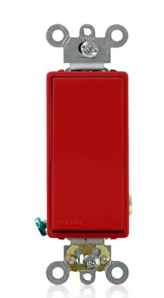 Leviton Decora single pole switch - Red