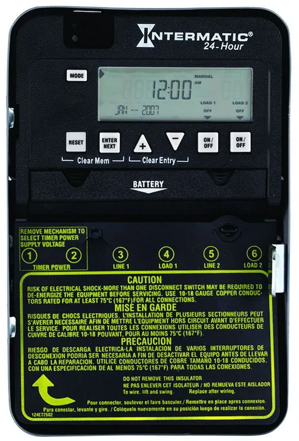 Intermatic 24-Hour 30 Amp SPST Electronic Timeswitch - Clock Voltage 120-277V NEMA 1