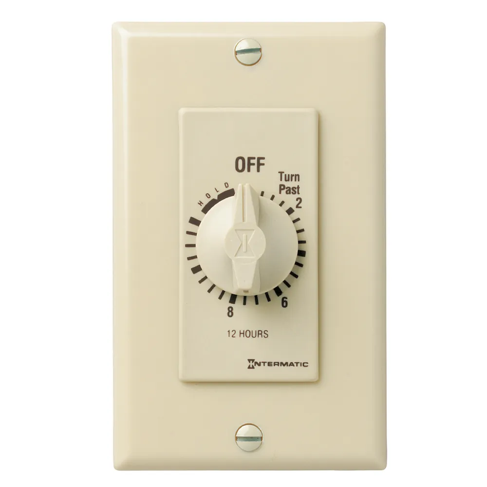 Intermatic 12 Hour 125-277 V SPST Ivory w/ Hold For Continuous Duty