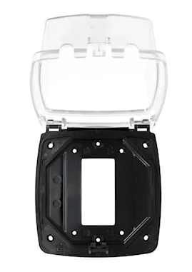 INTERMATIC WP1020C Weatherproof Cover 2-Unit, Rectangular, Receptacle 2 Outlets Clear