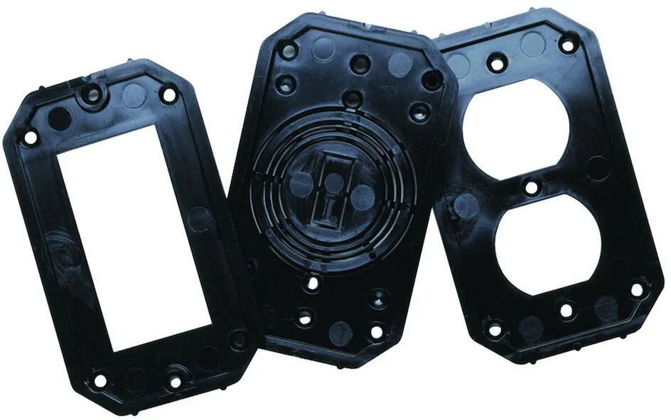 Intermatic (3) Inserts-Duplex, GFCI, Toggle/Rnd 1-3/8, 1-5/8, 1-3/4, 2-1/8 Dia. One Gang Flexi Guard