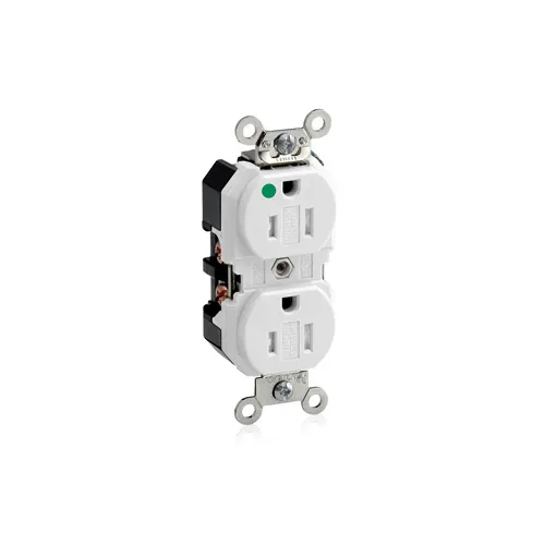 [8200-SGW] Leviton 8200-SGW Duplex Receptacle Tamper-Resistant Hospital Grade 5-15R 15A 125V - White