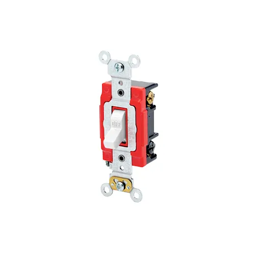 Leviton 20 Amp Toggle Switch, 3-Way, Quiet Switch, Extra Heavy Duty Spec Grade 1223-2W