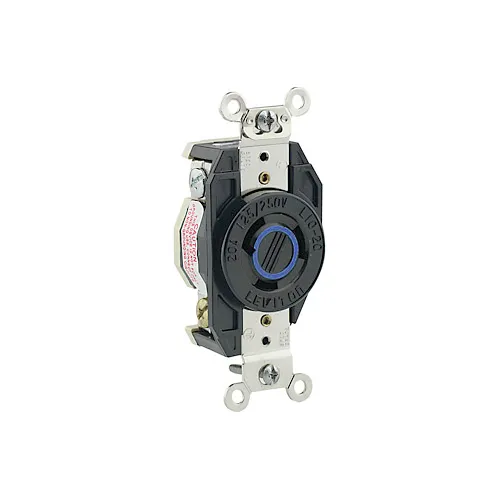Leviton 20 Amp, 250 Volt, Flush Mount Locking Receptacle, Industrial Grade