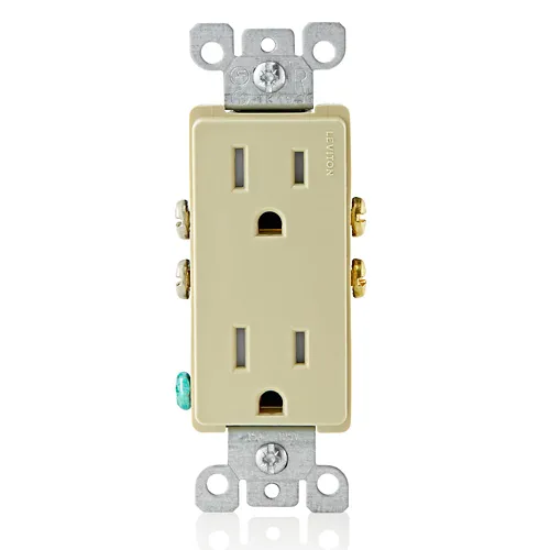 Leviton 15 Amp Decora Tamper-Resistant Duplex Outlet/Receptacle, Grounding, Ivory