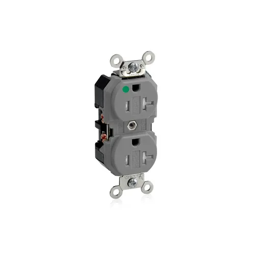 Leviton 20 Amp Duplex Receptacle/Outlet, Hospital Grade, Tamper-Resistant, Self-Grounding