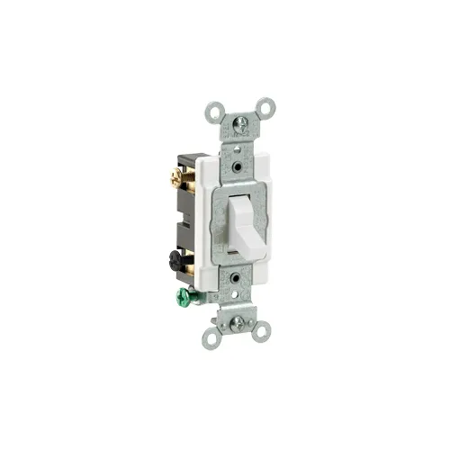 Leviton 15 Amp, Toggle Switch, Double-Pole, Quiet Switch, Commercial Spec Grade
