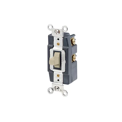 Leviton 15 Amp Toggle Switch, Single-Pole, Quiet Switch, Extra Heavy Duty Spec Grade, Grounding 1256-I