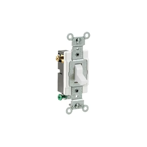 Leviton 15 Amp, Toggle Switch, 3-Way, Quiet Switch, Commercial Spec Grade