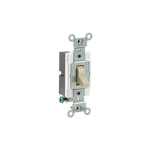 Leviton 15 Amp, Toggle Switch, Single-Pole, Quiet Switch, Commercial Spec Grade