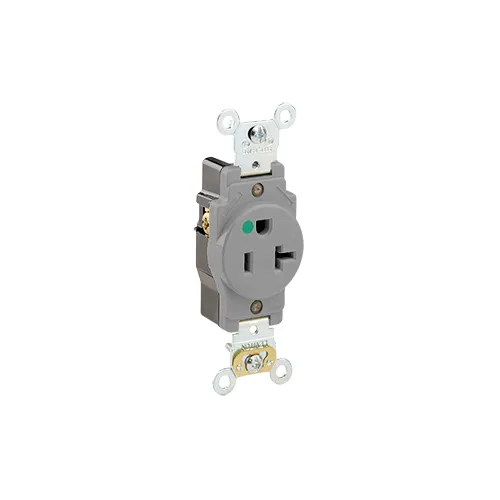 Leviton 20 Amp Single Receptacle/Outlet, Hospital Grade, Self-Grounding