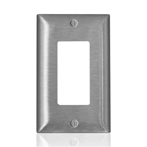 Leviton 1-Gang Decora Wall plate, Midway Size, Magnetic Stainless Steel, C-Series SLJ82-C00