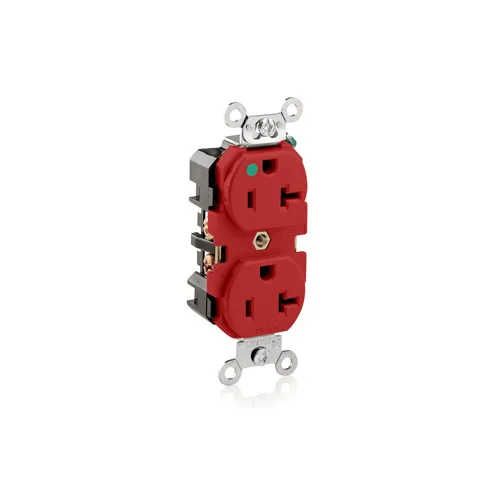 Leviton 20 Amp Duplex Receptacle/Outlet, Hospital Grade, Self-Grounding 8300-R