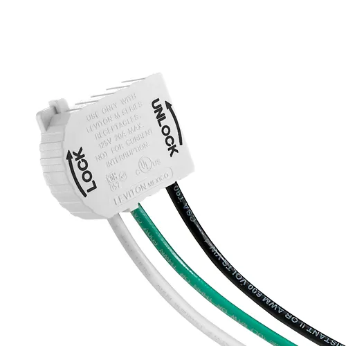 Leviton 20 Amp, 125 Volt, Wiring Module for Lev-Lok® Receptacles MSTWL-SDA