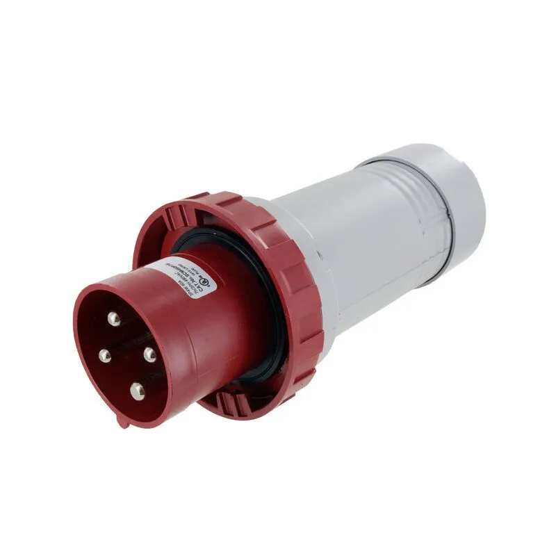 Techspan® SCM460P7W Watertight Pin & Sleeve Plug, 480 V AC, 60 A, 3 Poles, 4 Wires