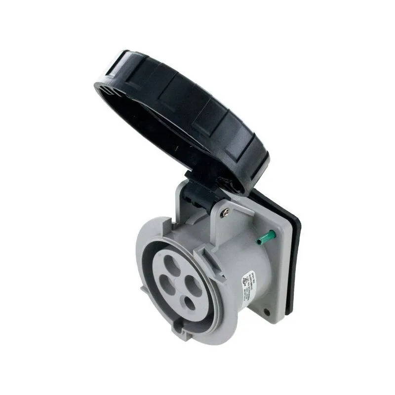 Techspan® SCM430R5W EUREKA-HD Series 3-Phase Watertight Pin and Sleeve Receptacle, 600 V AC, 30 A, 3 Poles, 4 Wires