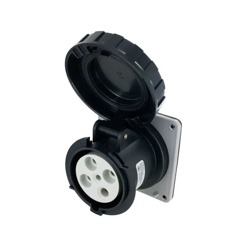 Techspan® SCM460R5W EUREKA-HD Series 3-Phase Watertight Pin and Sleeve Receptacle, 600 V AC, 60 A, 3 Poles, 4 Wires