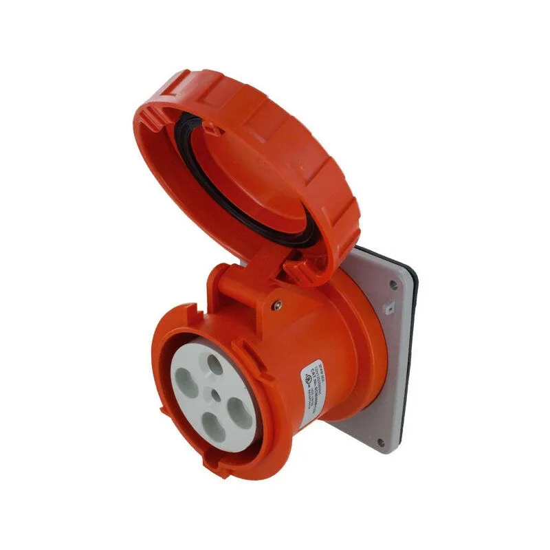 Techspan® SCM460R7W Watertight Connector Receptacle, 480 V AC, 60 A, 3 Poles, 4 Wires