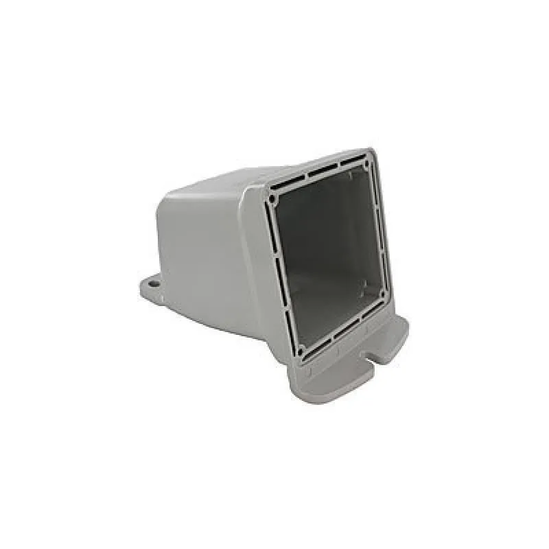 Techspan® SCMBB02 EUREKA-HD Back Box Enclosure With Grounding Plate, For Use With 60/63A Receptacles, 16/20/30/32/60/63 A Inlets, 1-1/4 in Hub, 75 cu-in Capacity