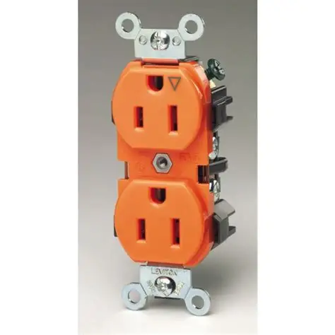 Leviton 5256-SIG Extra Heavy Duty Straight Blade Duplex Receptacle