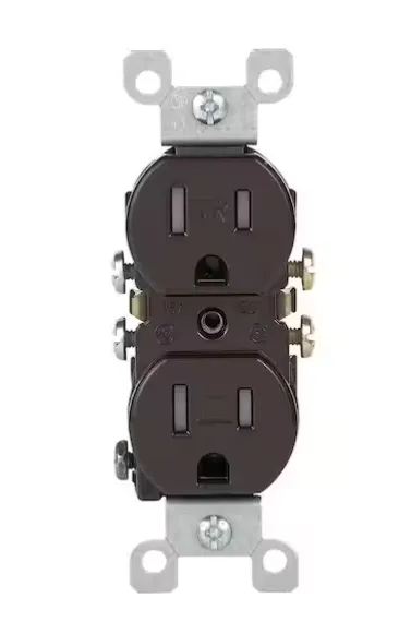 Leviton 15 Amp 125 V Tamper Resistant Duplex Outlet/Receptacle, Brown T5320