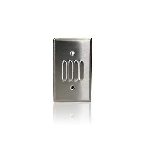 Leviton 1-Gang Louvre Wallplate, Standard Size, Non-Magnetic Stainless Steel 84079-40