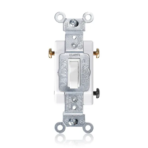 Leviton 15 Amp Toggle Switch, 3-Way, Canadian, Commercial Grade 1103-CW