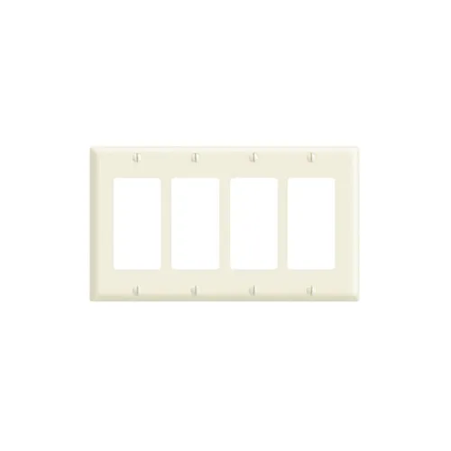 Leviton 4-Gang Decora/GFCI Device Wallplate, Standard Size, Thermoset, Brown 80412