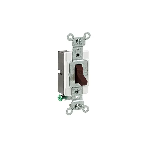 Leviton 20 Amp, Toggle Switch, Single-Pole, Quiet Switch, Commercial Spec Grade CS120-2