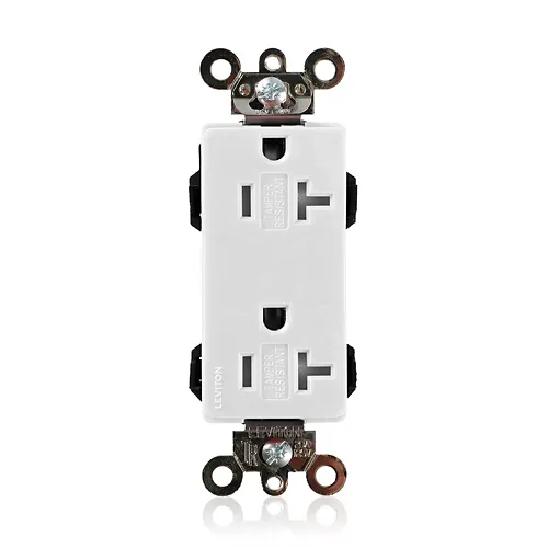 Leviton Lev-Lok Tamper-Resistant Duplex Receptacle MT163-W