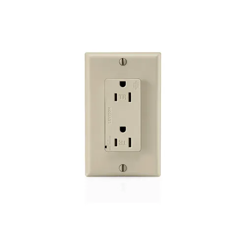 Leviton 15 Amp, 125 Volt, Decora Plus Surge Protective Duplex Receptacle Outlet, Commercial Grade T5285-I