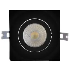 Votatec LED Recessed Luminaire 4-inch Gimbal White 10W 5000K 120V - VO-GRP4W10-120-D-5WAY/ BK / Slim Thin Down Light