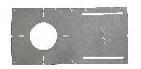 Votatec Galvanized plate , for 3" recessed LED , With Ruller 13-3/16" x 6.5"