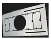 Votatec Galvanized plate , for 3.5" recessed LED , With Ruller 13.2" x 7.3"