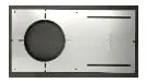 Votatec Galvanized plate with LIP ,for 4" recessed LED , With Ruler 13-3/16" x 6.5"