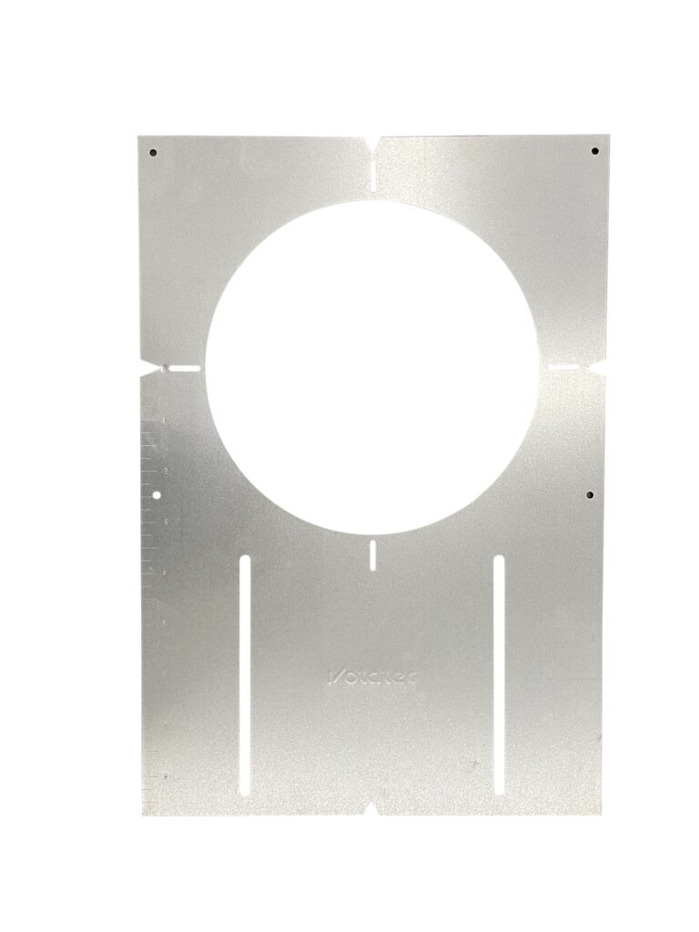 Votatec Galvanized plate , for 6" recessed LED , With Ruller 13.22" x 9.06"