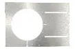 Votatec Galvanized plate , for 6" recessed LED , With Ruller 13.22" x 9.06"